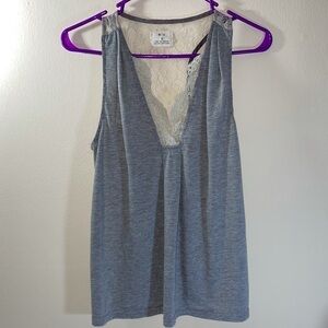 Urban Outfitter Pins and Needles Gray Lace Tank
